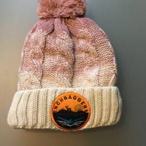 Bobble Hat - Pink & White