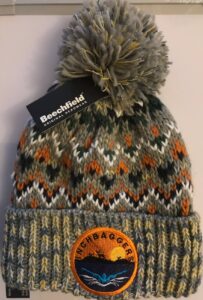 Bobble Hat - Brown & orange